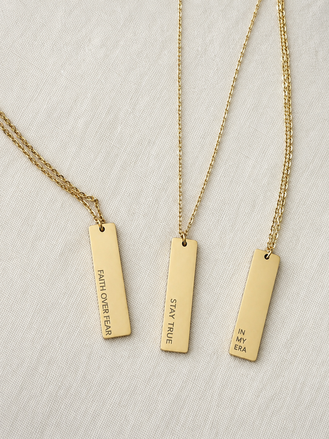 Minimalist Inspirational Classic Flat Bar Pendant