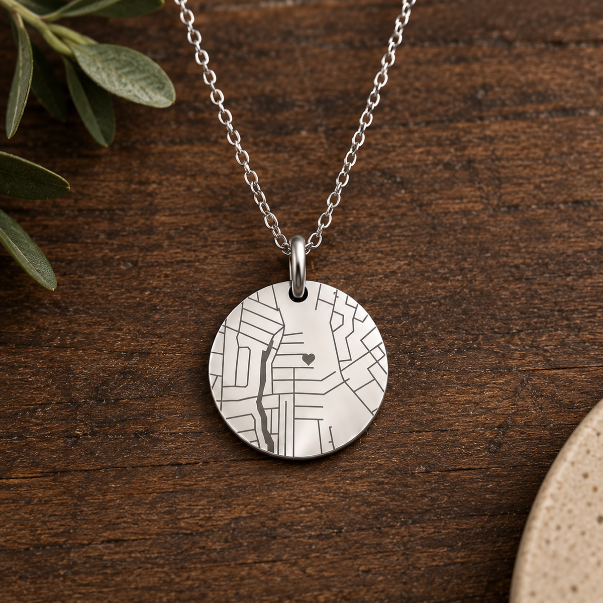 Personalized Map Necklace | Custom Location Pendant