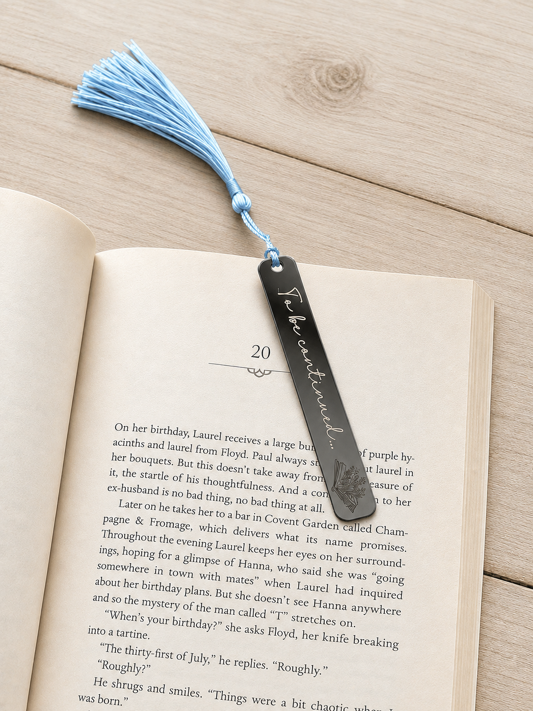 Personalized Engraved Metal Bookmark with Tassel