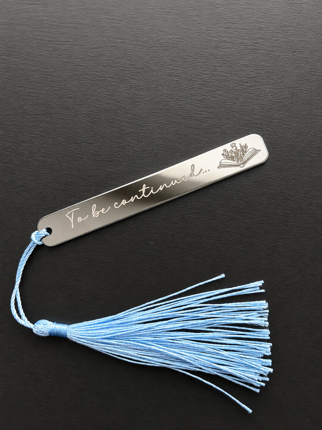 Personalized Engraved Metal Bookmark with Tassel