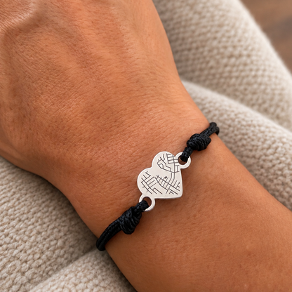 Personalized Heart Map Bracelet