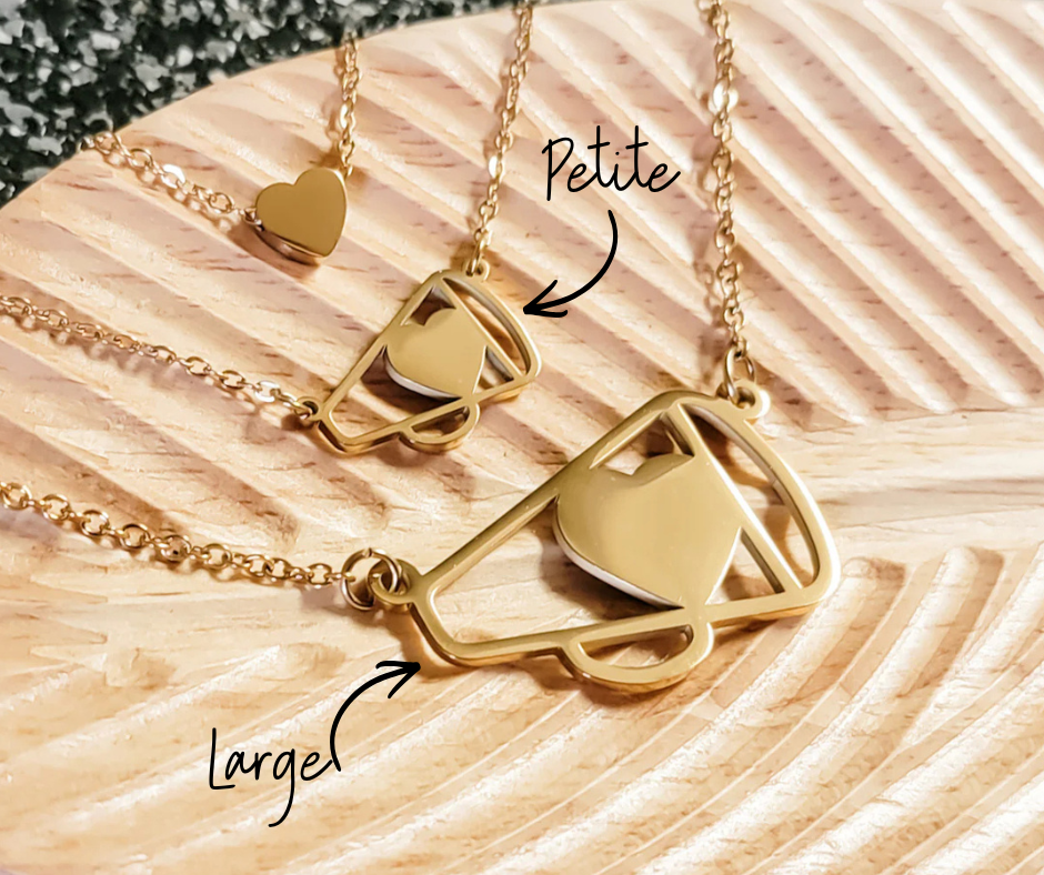 Gold cheer megaphone, petite and large