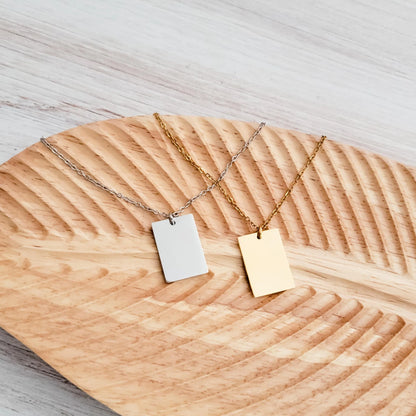 Personalized Classic Square Pendant Anniversary