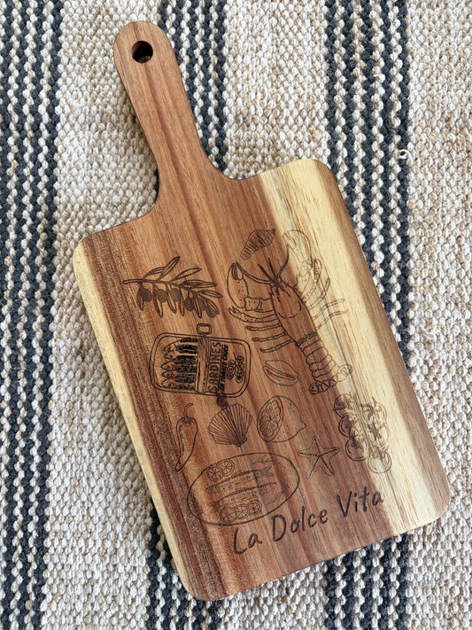 La Dolce Vita Engraved Serving Board