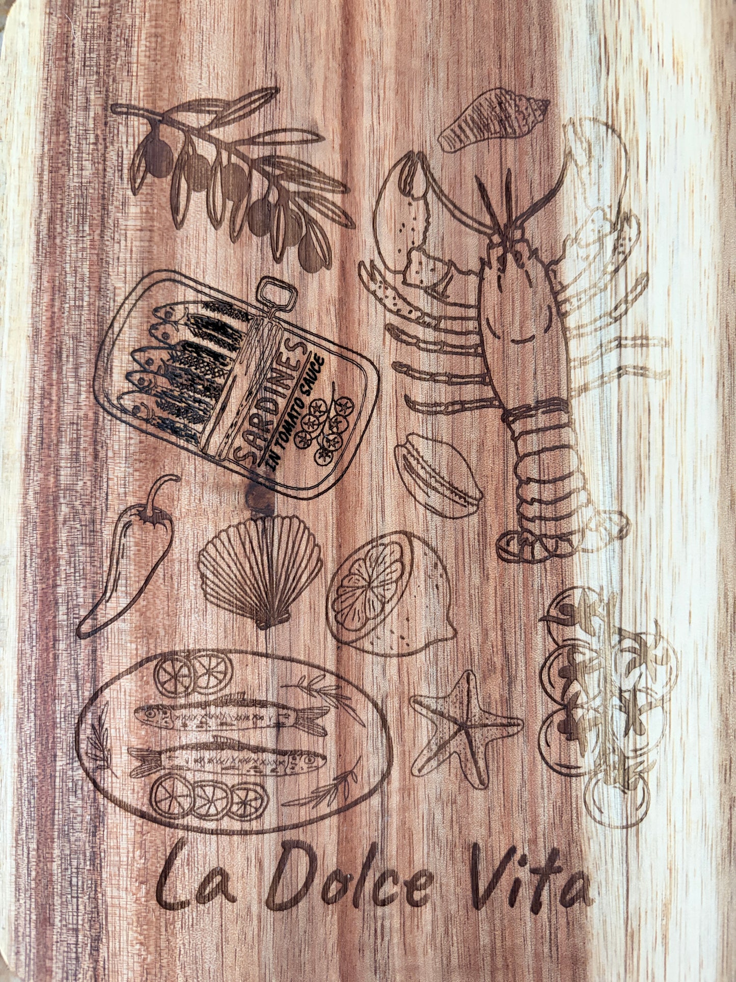 La Dolce Vita Engraved Serving Board