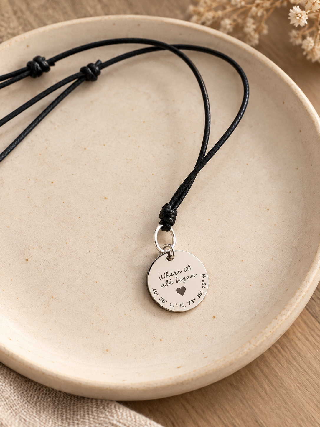 Personalized Where It All Began Coordinates Necklace